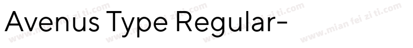 Avenus Type Regular字体转换